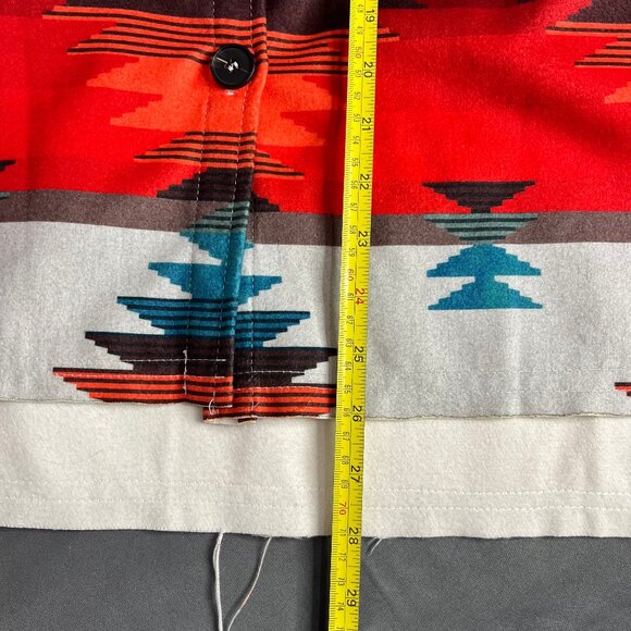 Southwestern Shirt Jacket Fits Size Medium No Tags Handmade Boho Print Cotton - Picture 9 of 12